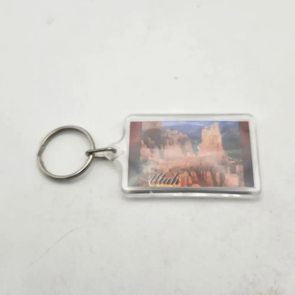 Utah Scenic Red Rock Canyon Souvenir Acrylic Keychain Southwest Memorabilia
